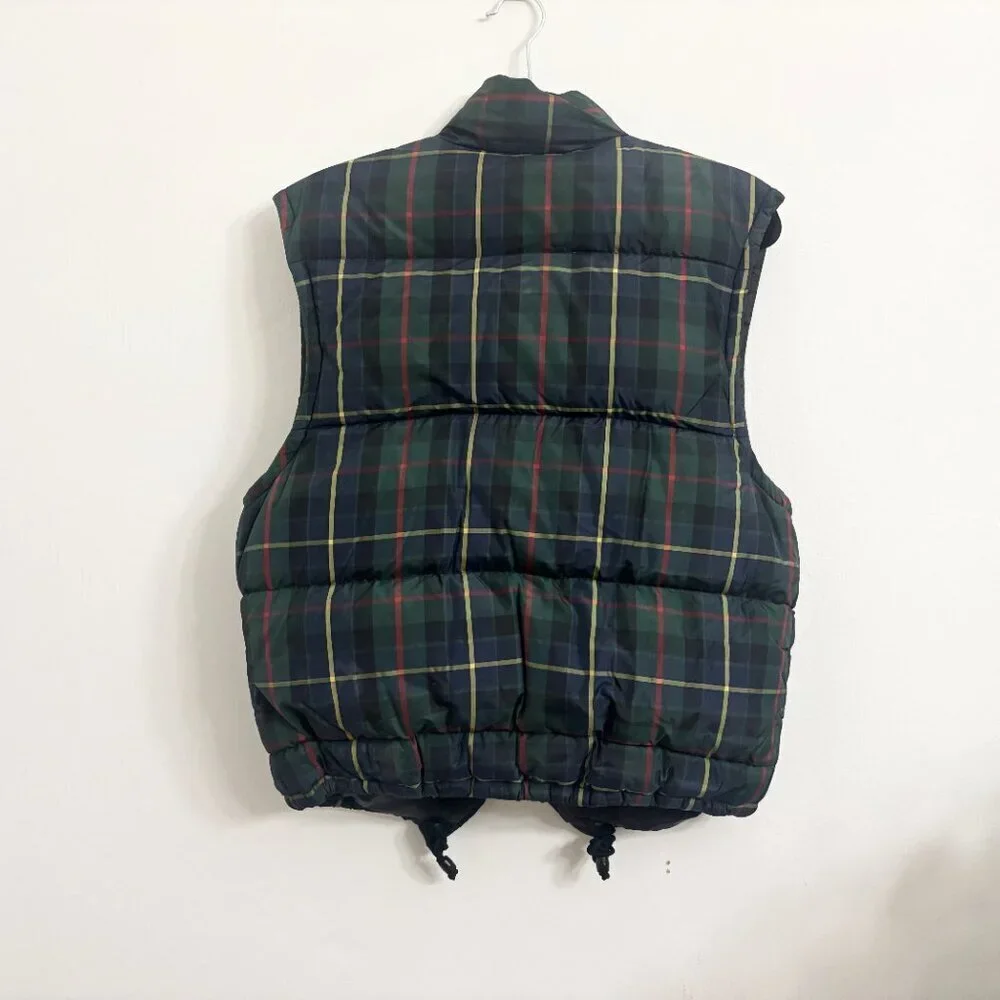 EUC Men's Banana Republic Puffer Down Filled Plaid Vest - sz XS